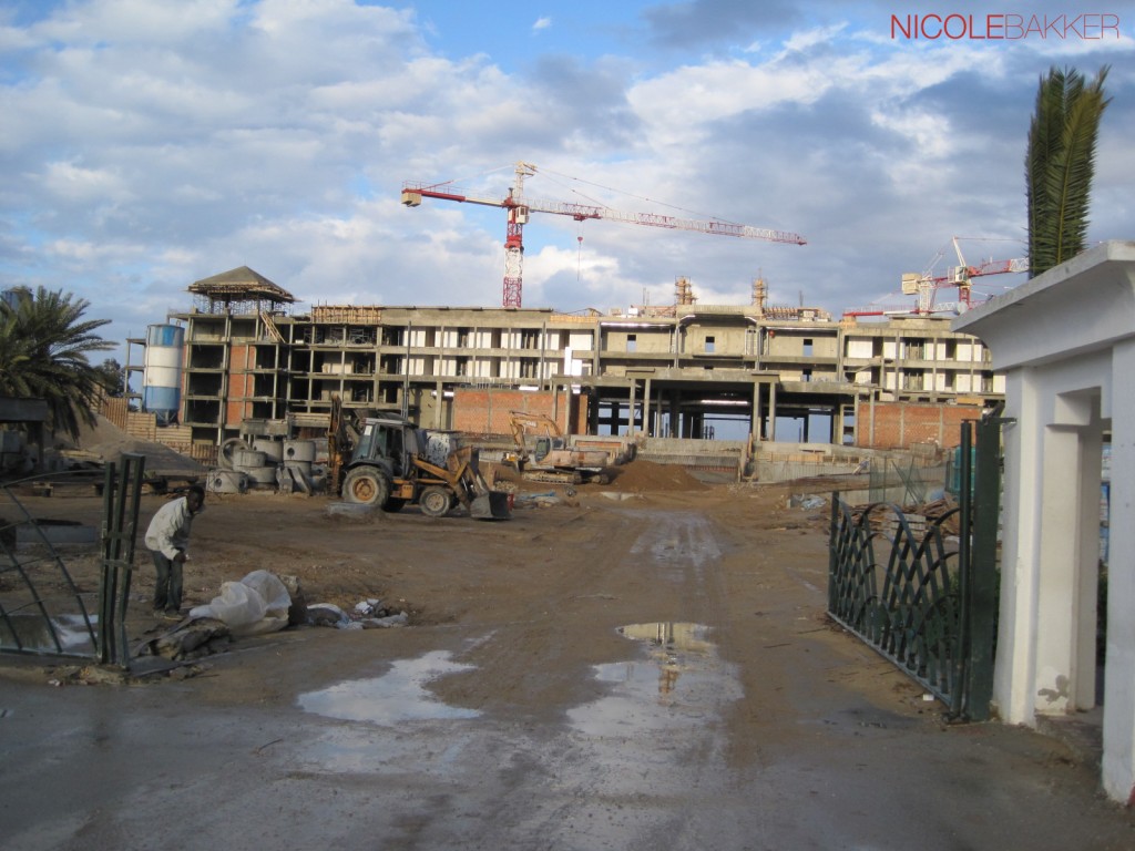 Dit is de achterzijde van het hotel in Port el Kantaoui